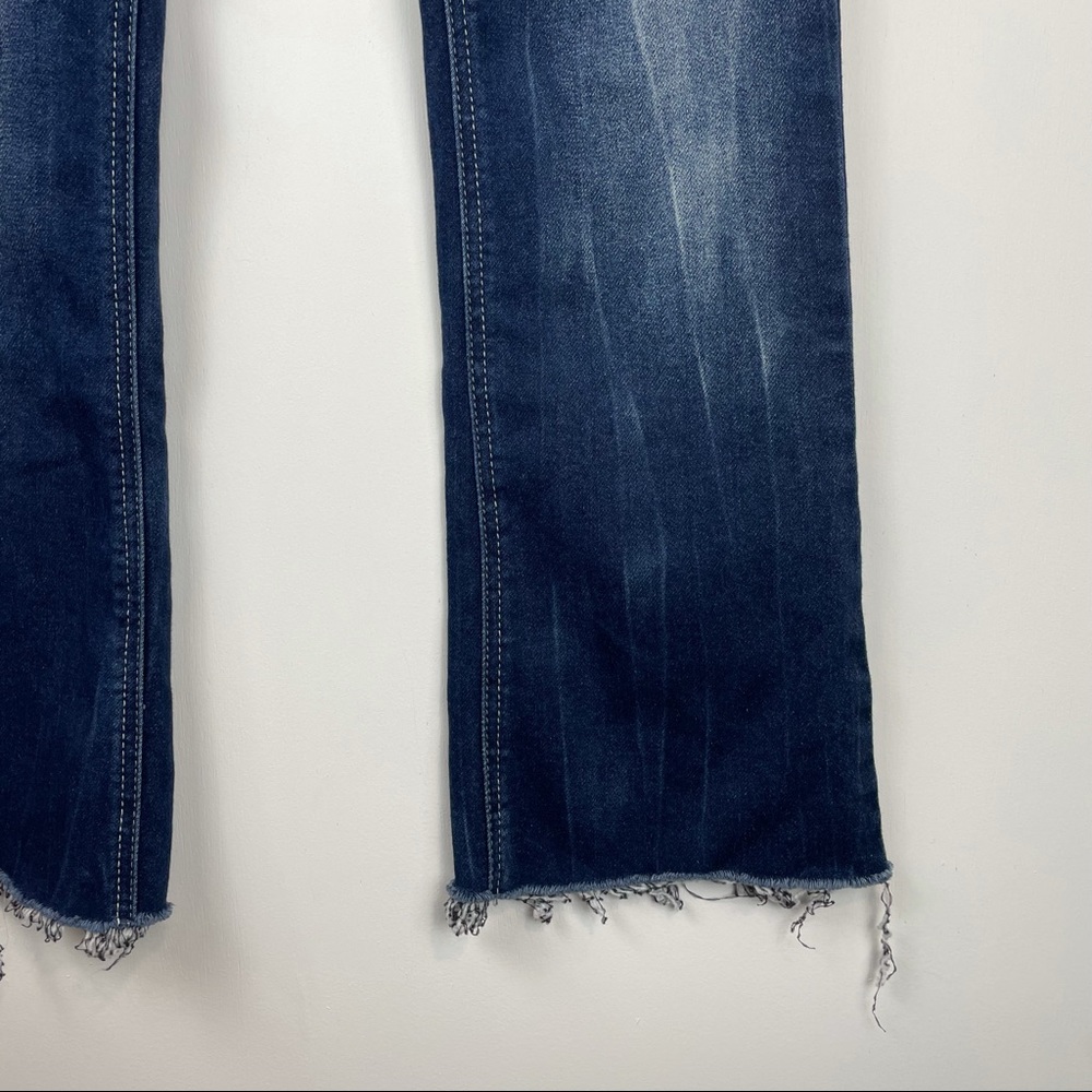 Amethyst Jeans Dark Wash Boot Cut Raw Hem - Picture 6 of 13
